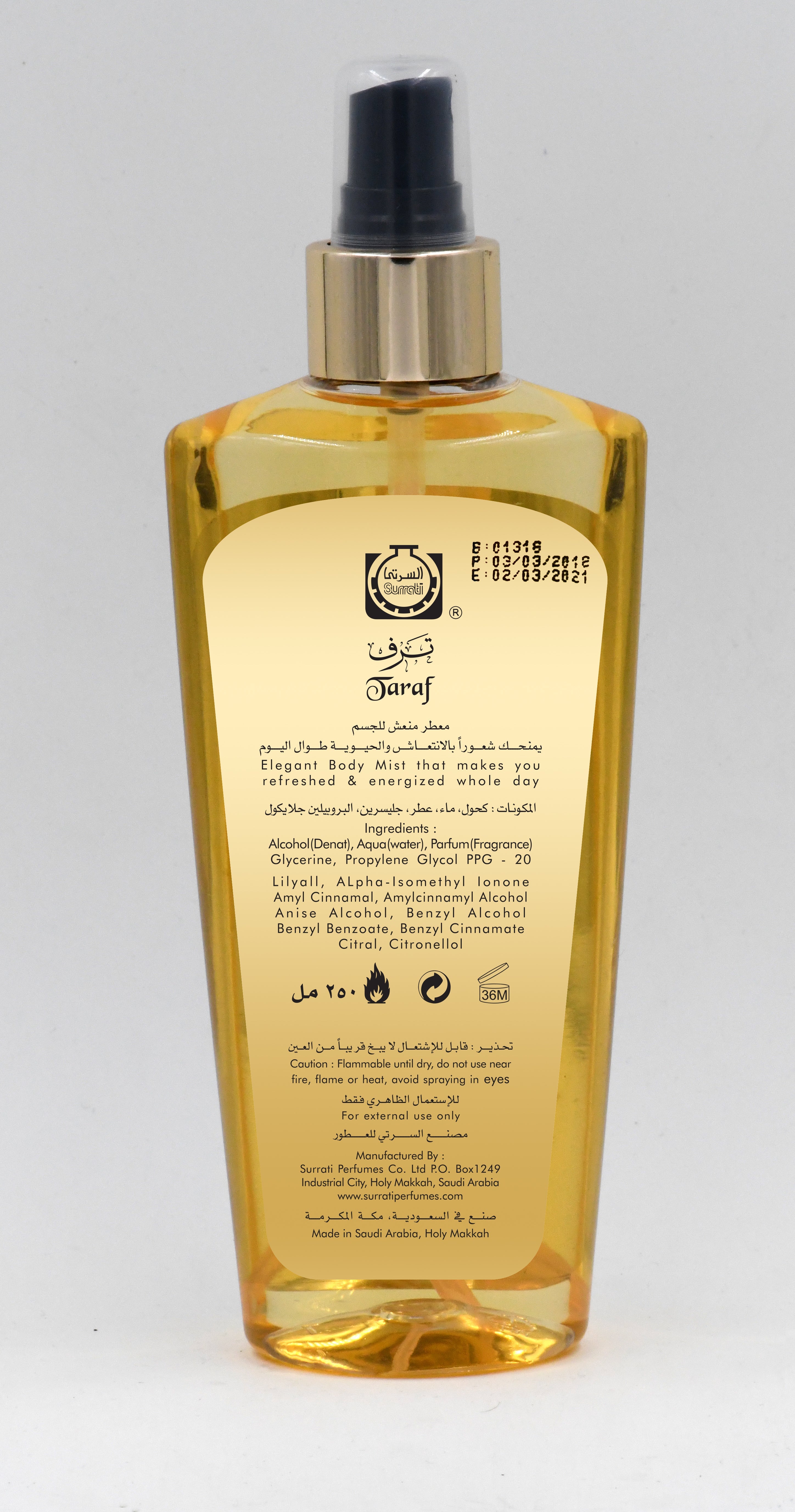 Body Mist Taraf 250 Ml